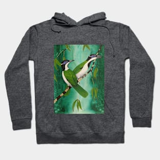 Blue-Faced Honeyeaters - bird painting, bird art Hoodie